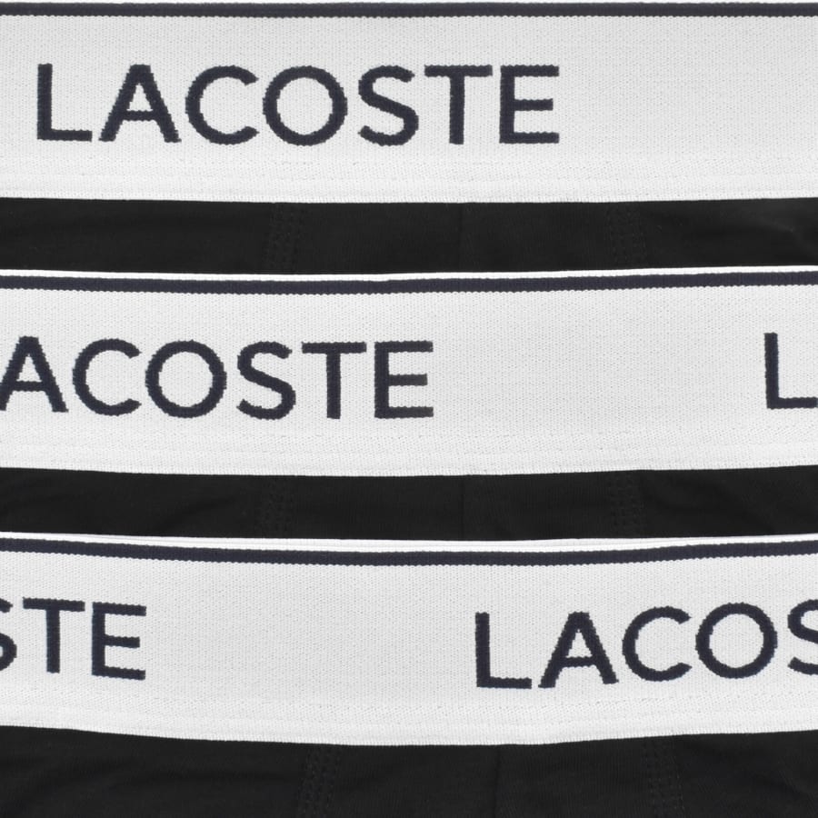 Image number 3 for Lacoste Underwear 3 Pack Boxer Black