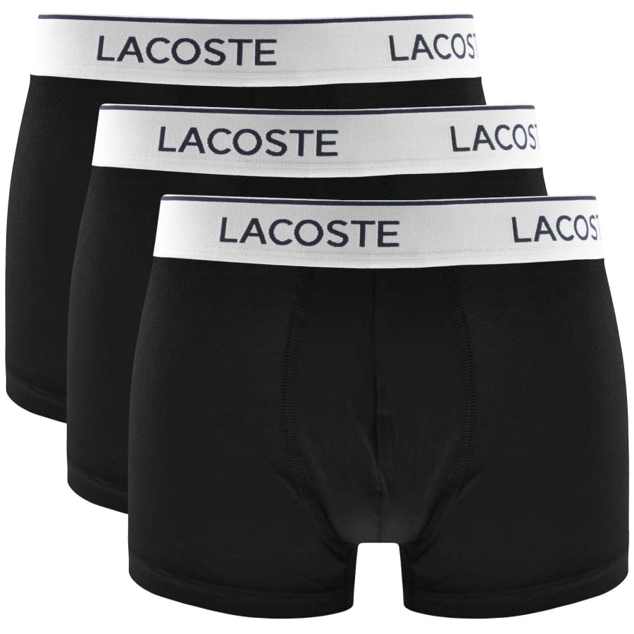 Image number 1 for Lacoste Underwear 3 Pack Boxer Black