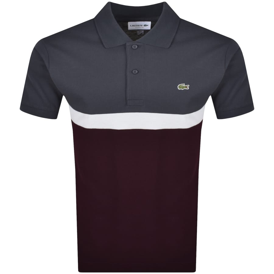 Image number 1 for Lacoste Colour Block Polo T Shirt Grey