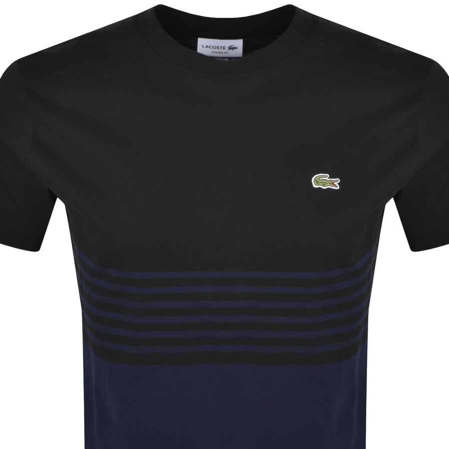 Image number 2 for Lacoste Colour Block T Shirt Black