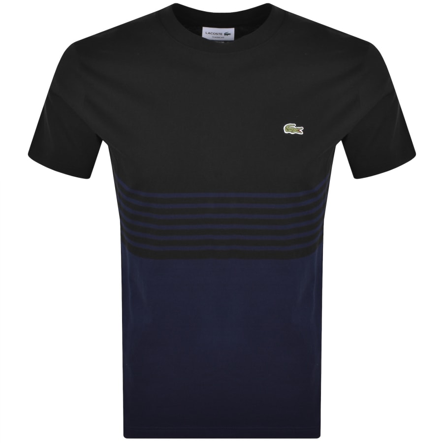 Image number 1 for Lacoste Colour Block T Shirt Black