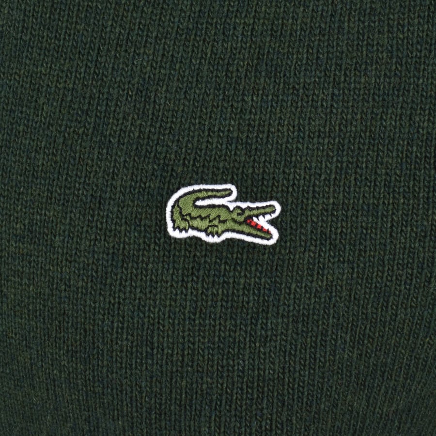 Image number 3 for Lacoste Wool Crew Neck Jumper Green