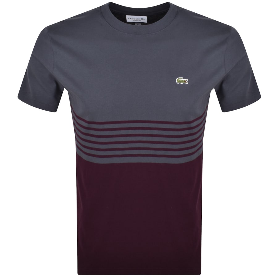Image number 1 for Lacoste Colour Block T Shirt Grey