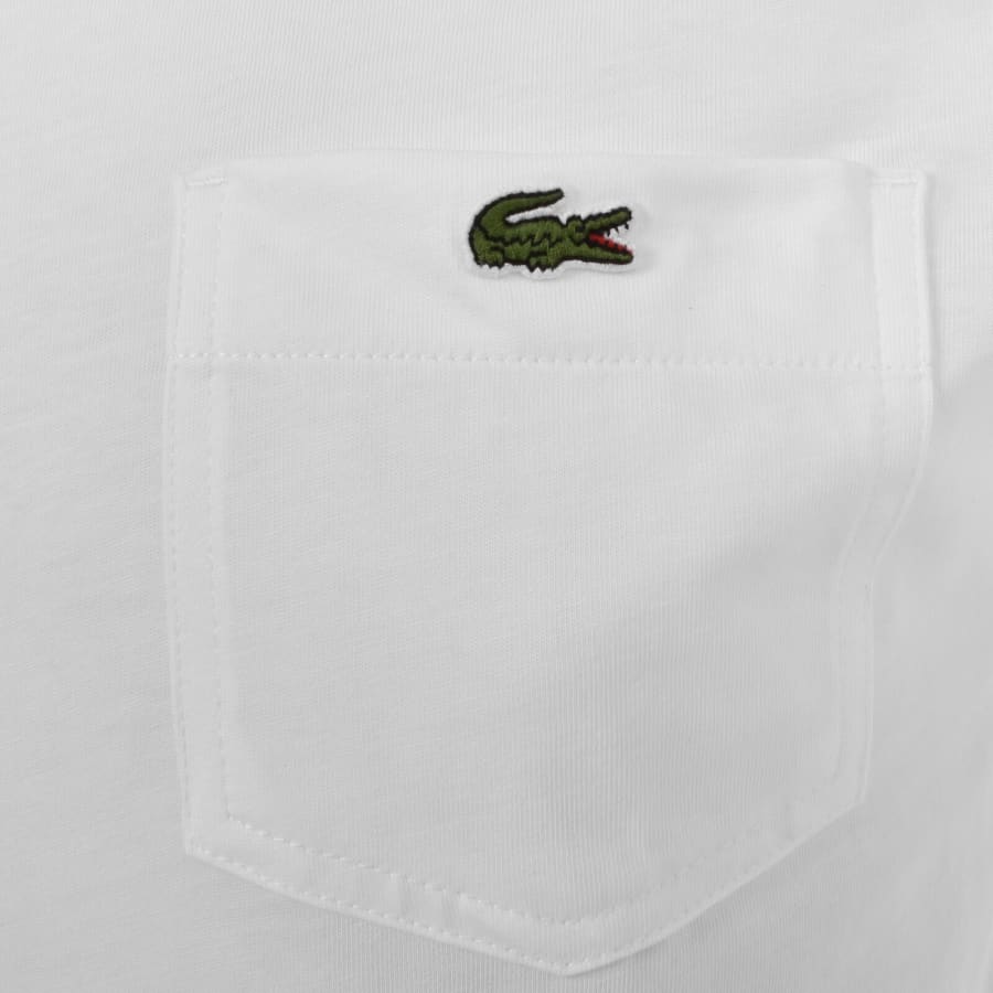 Image number 3 for Lacoste Classic Fit Pocket T Shirt White