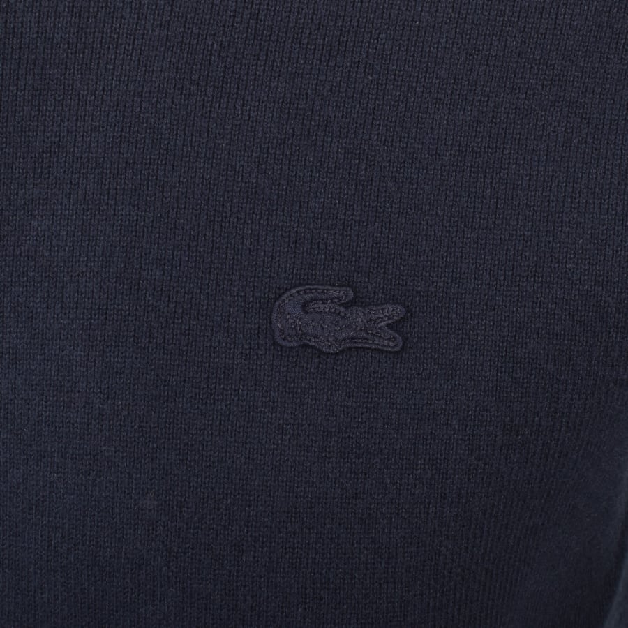 Image number 3 for Lacoste Full Zip Knit Jumper Navy
