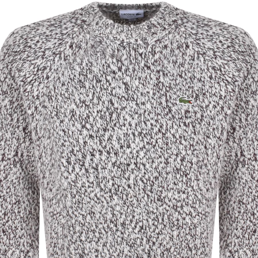Image number 2 for Lacoste Knit Jumper White