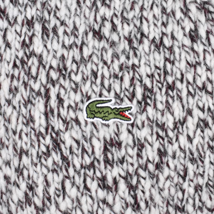 Image number 3 for Lacoste Knit Jumper White