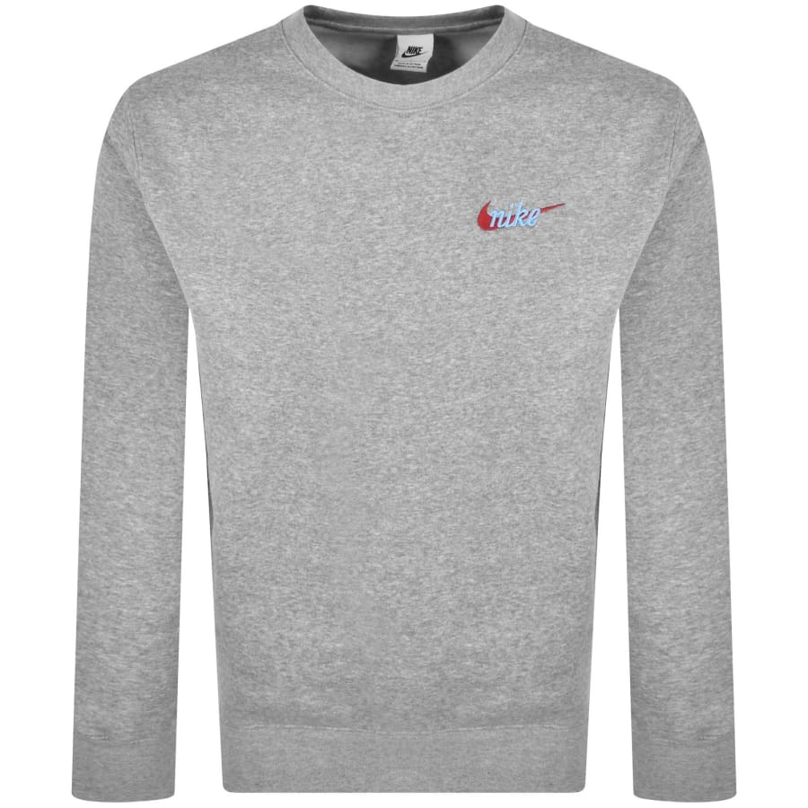 Image number 2 for Nike Crew Neck Club Sweatshirt Grey