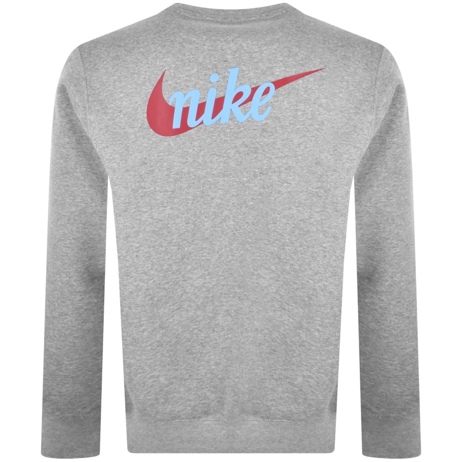Image number 5 for Nike Crew Neck Club Sweatshirt Grey