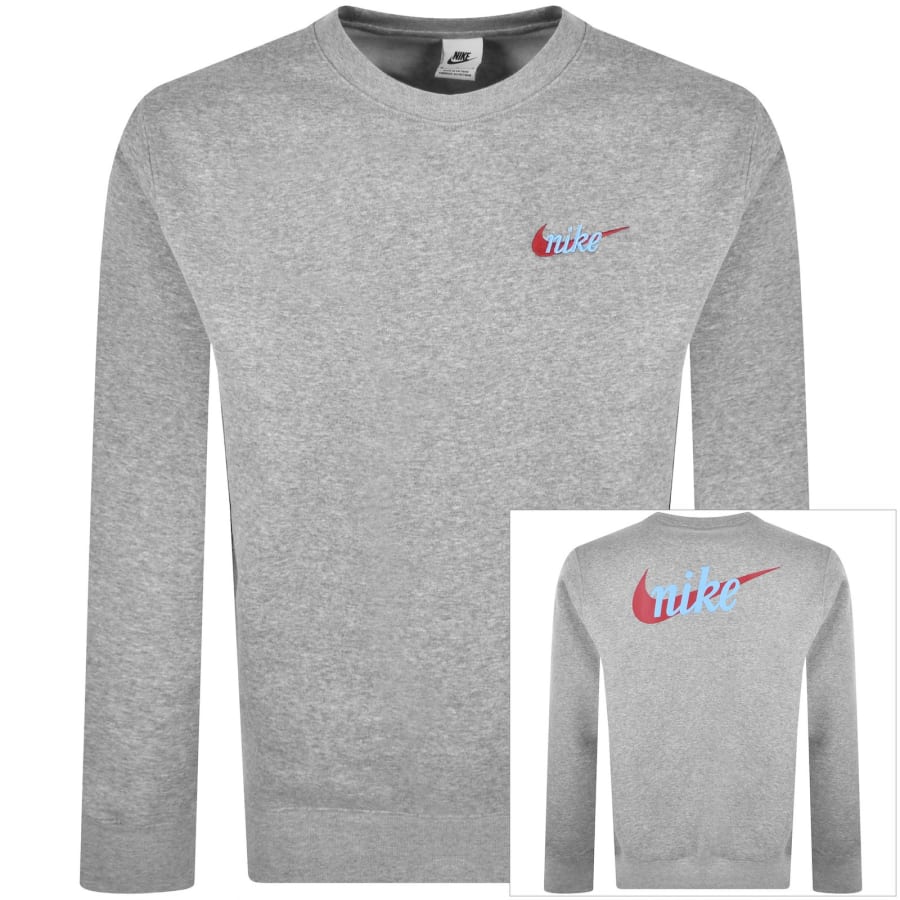 Image number 1 for Nike Crew Neck Club Sweatshirt Grey