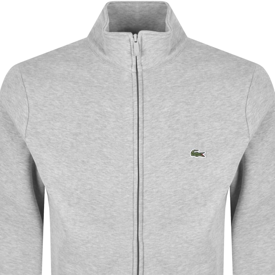 Image number 2 for Lacoste Zip Up Sweatshirt Grey