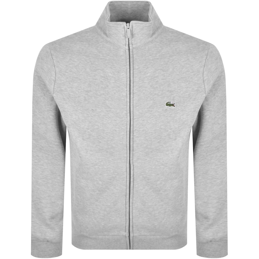 Image number 1 for Lacoste Zip Up Sweatshirt Grey