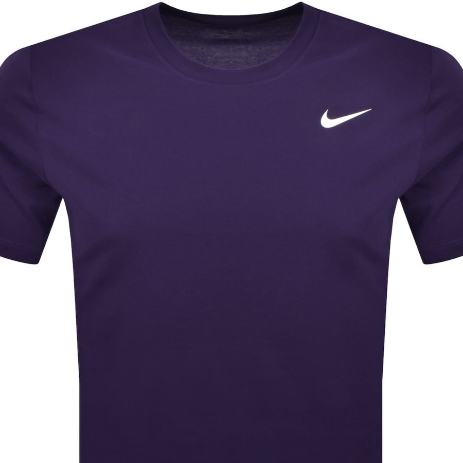 Image number 2 for Nike Training Dri Fit Logo T Shirt Purple