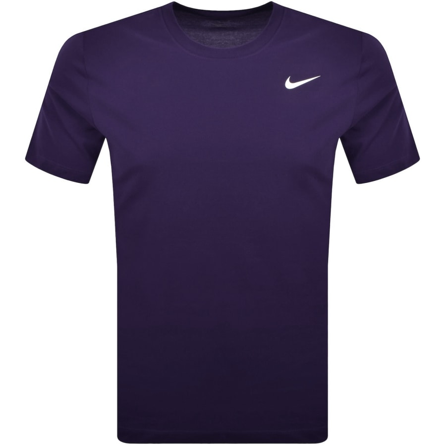 Image number 1 for Nike Training Dri Fit Logo T Shirt Purple