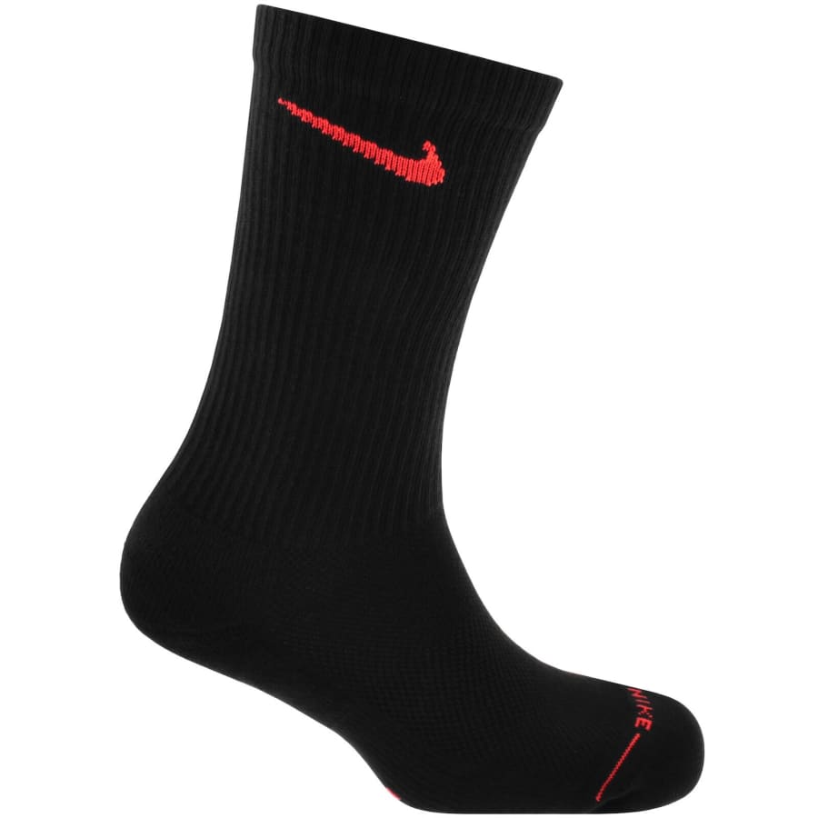 Image number 2 for Nike 6 Pack Crew Socks Black