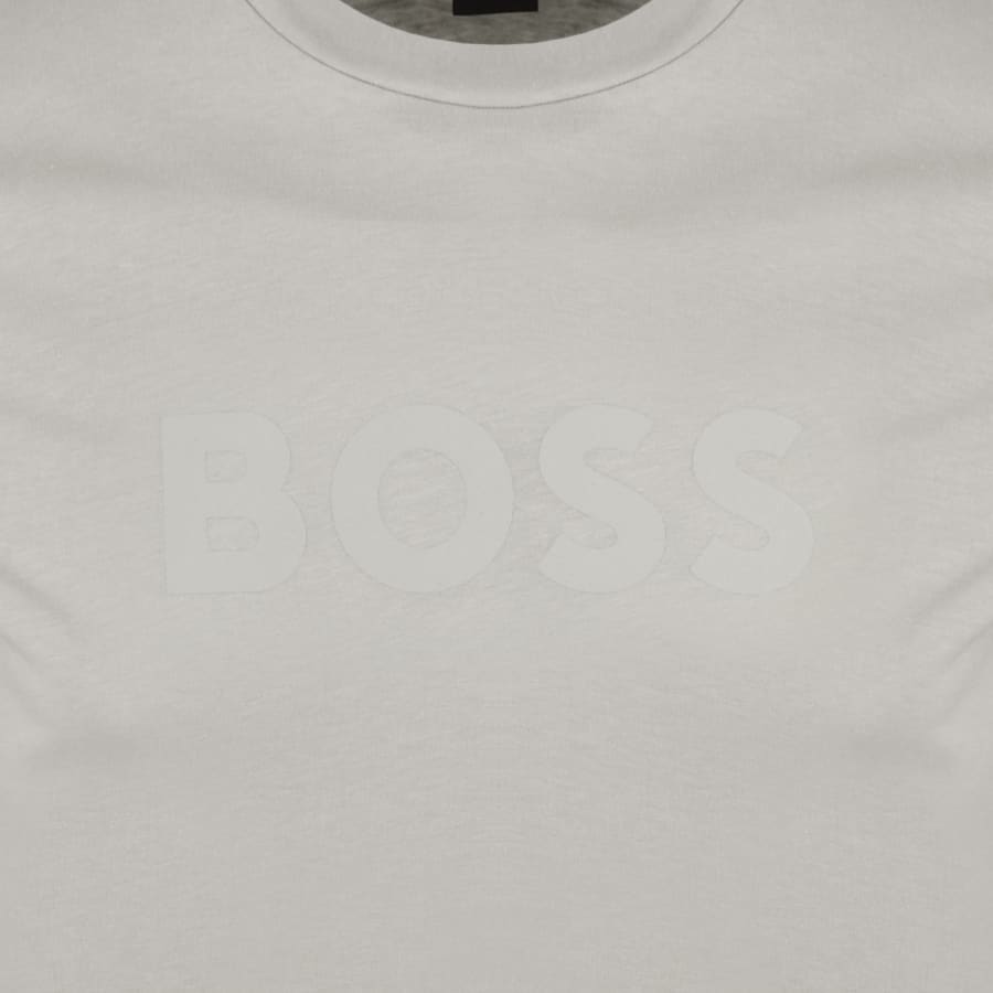 Image number 3 for BOSS Regular Fit Logo T Shirt Light Beige