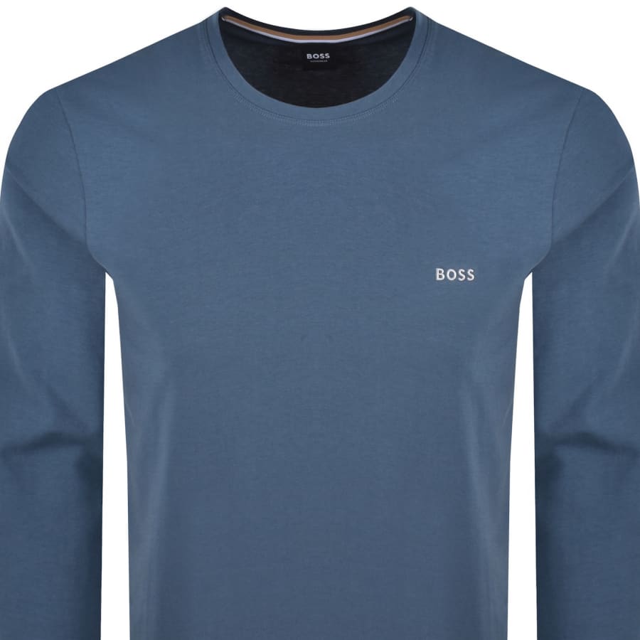 Image number 2 for BOSS Mix And Match Long Sleeve T Shirt Blue