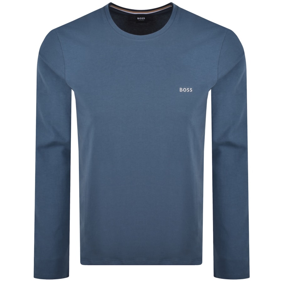 Image number 1 for BOSS Mix And Match Long Sleeve T Shirt Blue