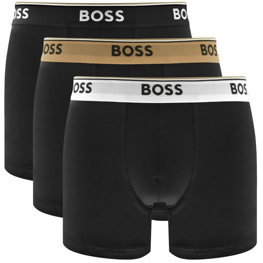 Image number 1 for BOSS Underwear 3 Pack Power Trunks Black