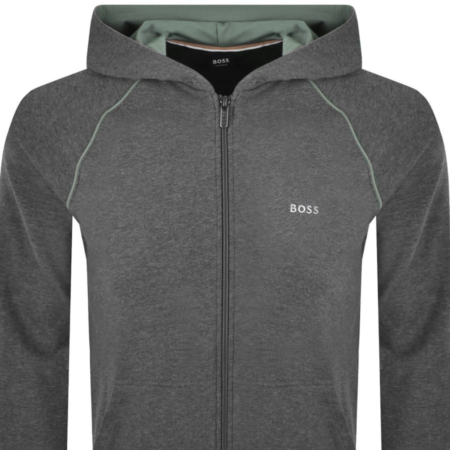 Image number 2 for BOSS Mix And Match Full Zip Hoodie Grey