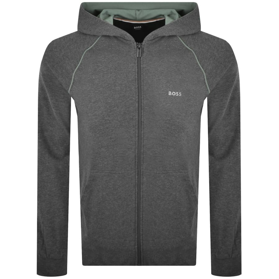 Image number 1 for BOSS Mix And Match Full Zip Hoodie Grey