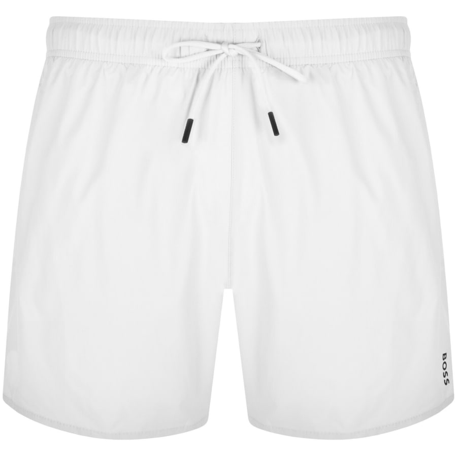 Image number 2 for BOSS Iconic Swim Shorts White