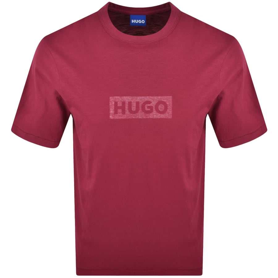 Image number 1 for HUGO Blue Nerinto T Shirt Red