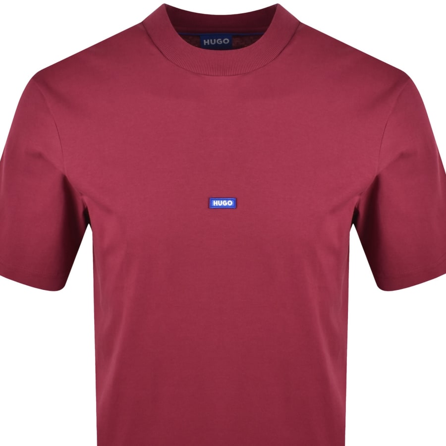Image number 2 for HUGO Blue Nieros Logo T Shirt Red