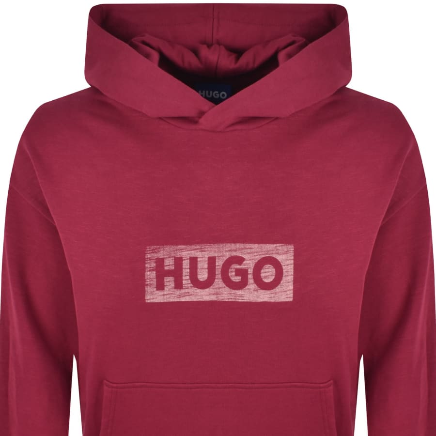 Image number 2 for HUGO Blue Nexata Hoodie Red