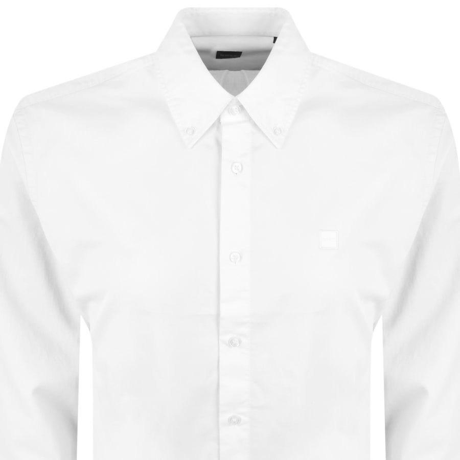 Image number 2 for BOSS Ricoplus Long Sleeve Shirt White