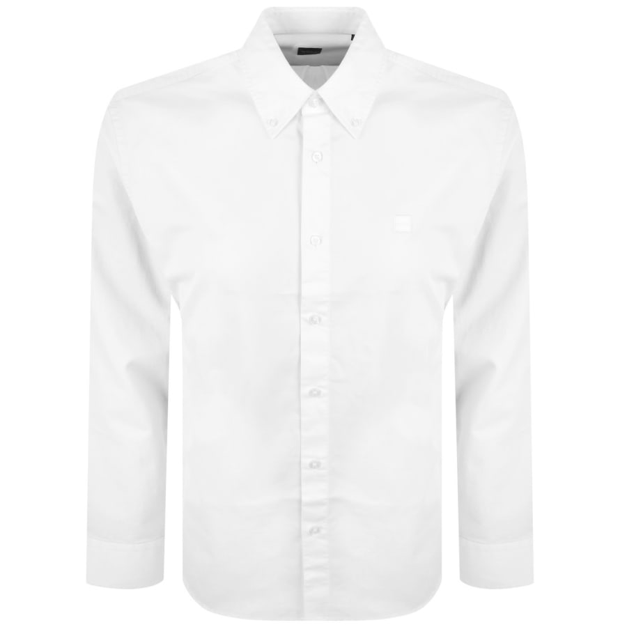Image number 1 for BOSS Ricoplus Long Sleeve Shirt White