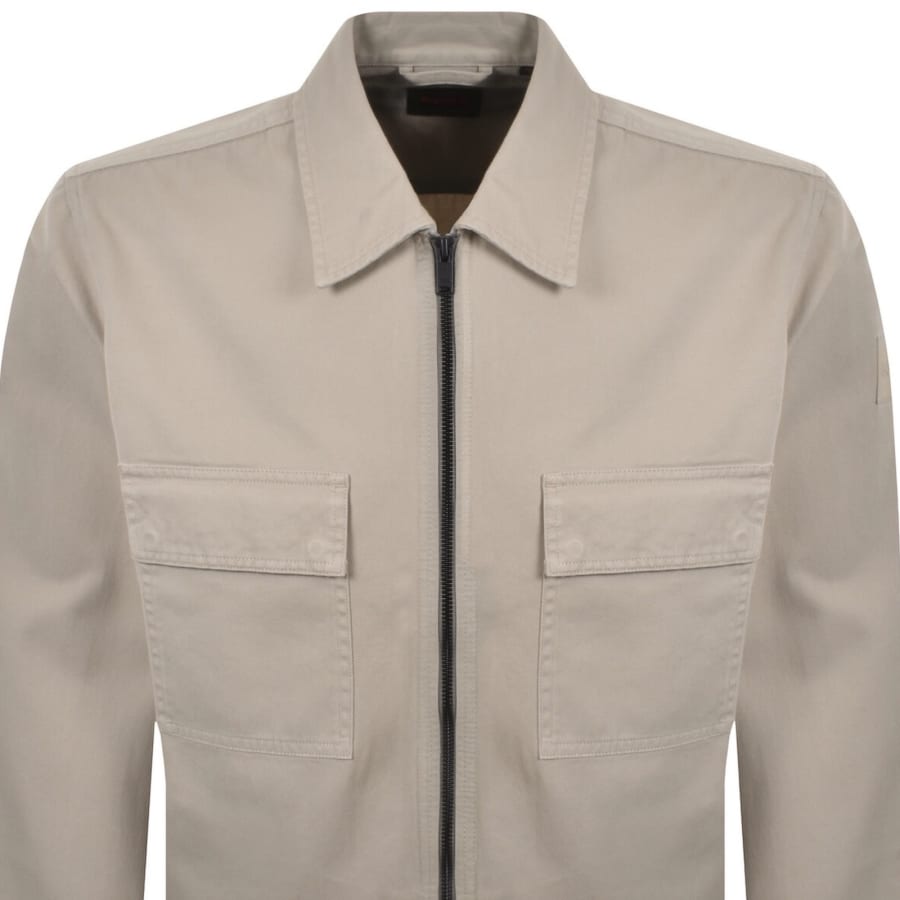 Image number 3 for BOSS Lorum Full Zip Overshirt Brown