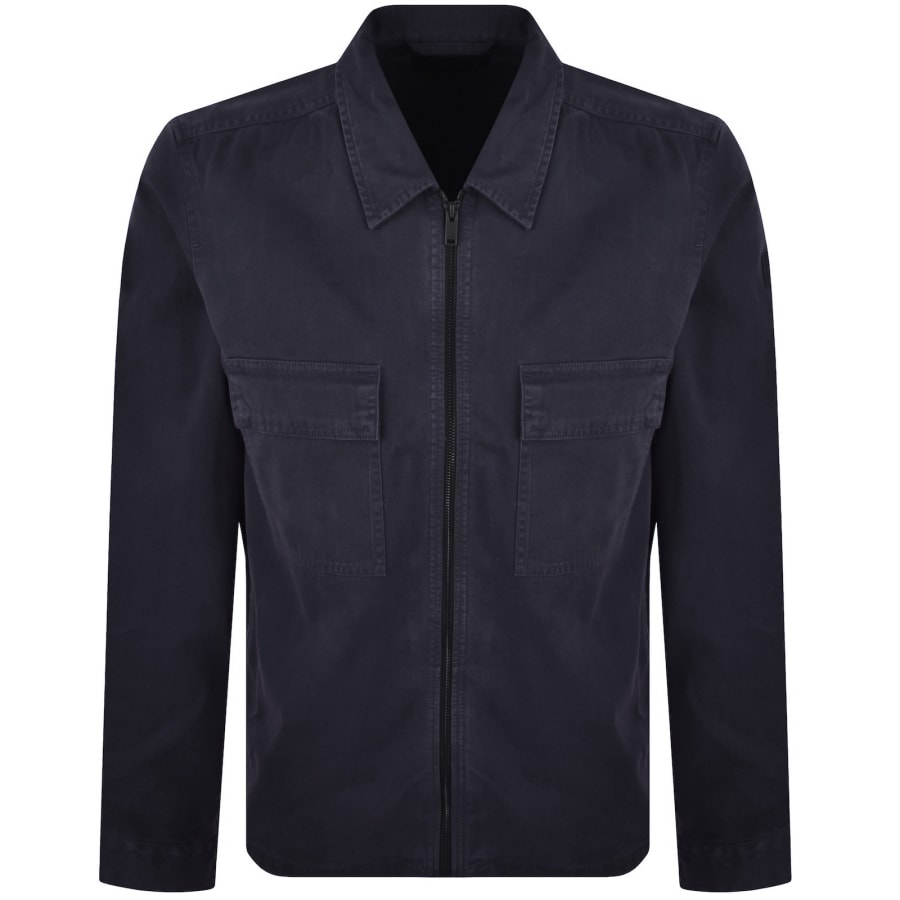 Image number 2 for BOSS Lorum Full Zip Overshirt Dark Blue