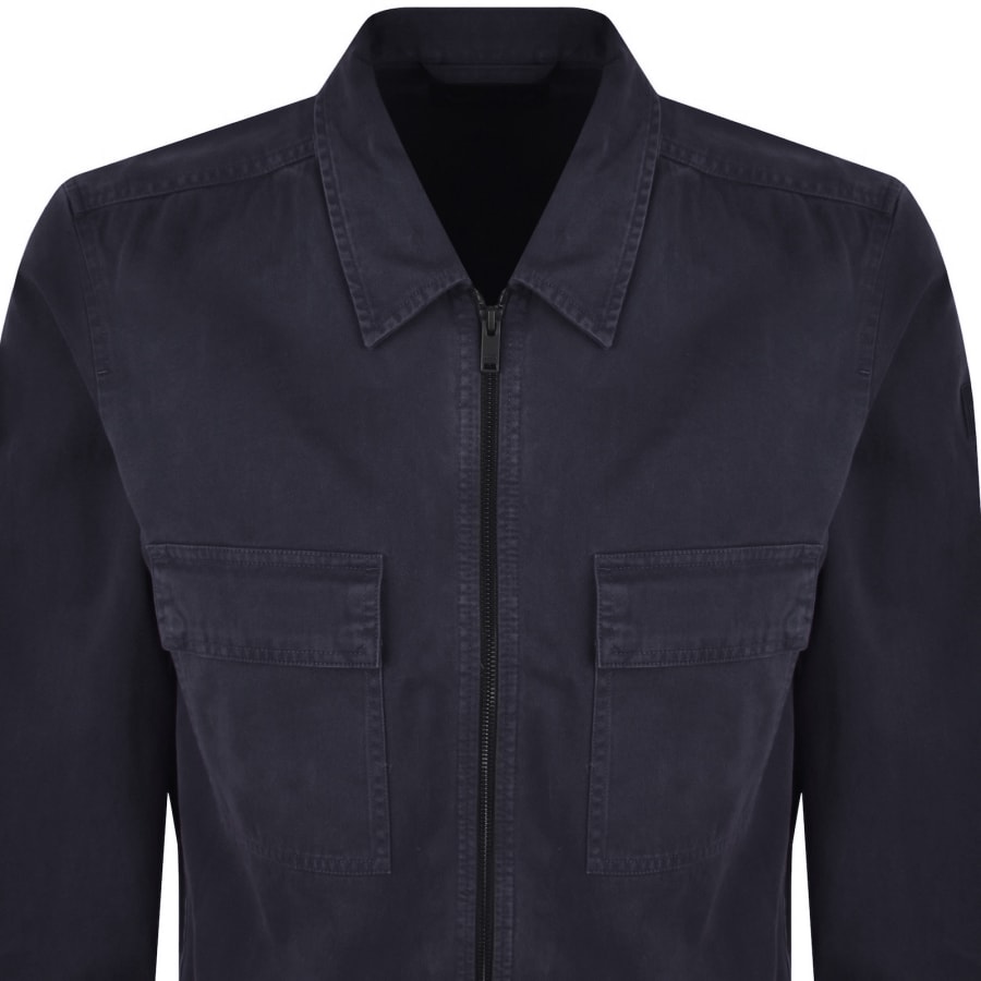 Image number 3 for BOSS Lorum Full Zip Overshirt Dark Blue