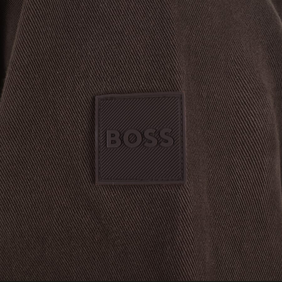 Image number 4 for BOSS Lorum Full Zip Overshirt Dark Brown