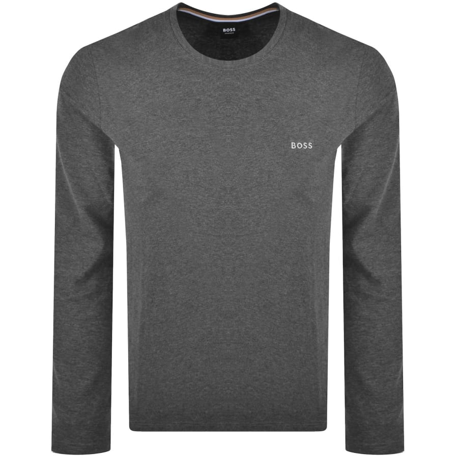 Image number 1 for BOSS Mix And Match Long Sleeve T Shirt Grey