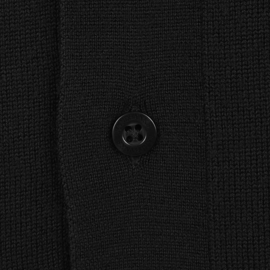 Image number 4 for Sandbanks Tri Colour Tipped Cardigan Black