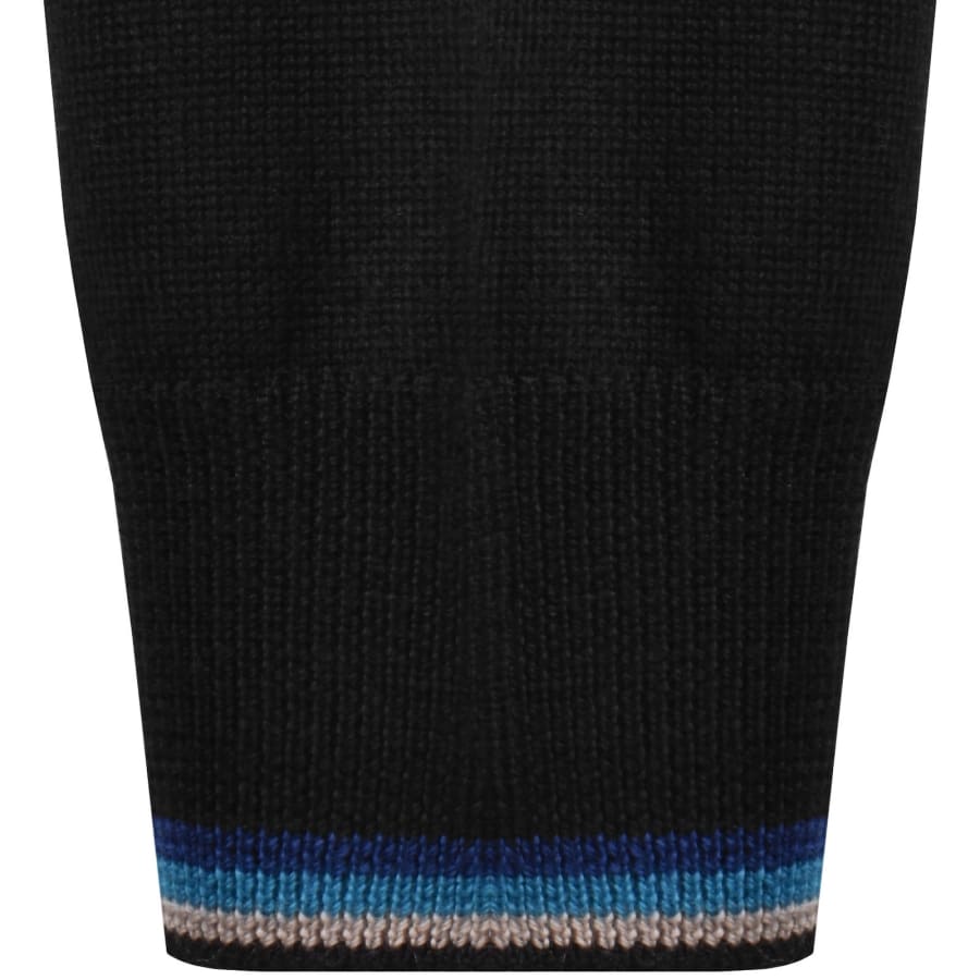 Image number 5 for Sandbanks Tri Colour Tipped Cardigan Black