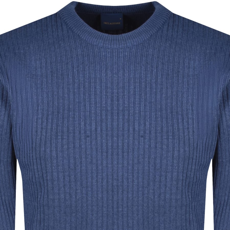 Image number 3 for Paul And Shark Tech Wool Jumper Blue