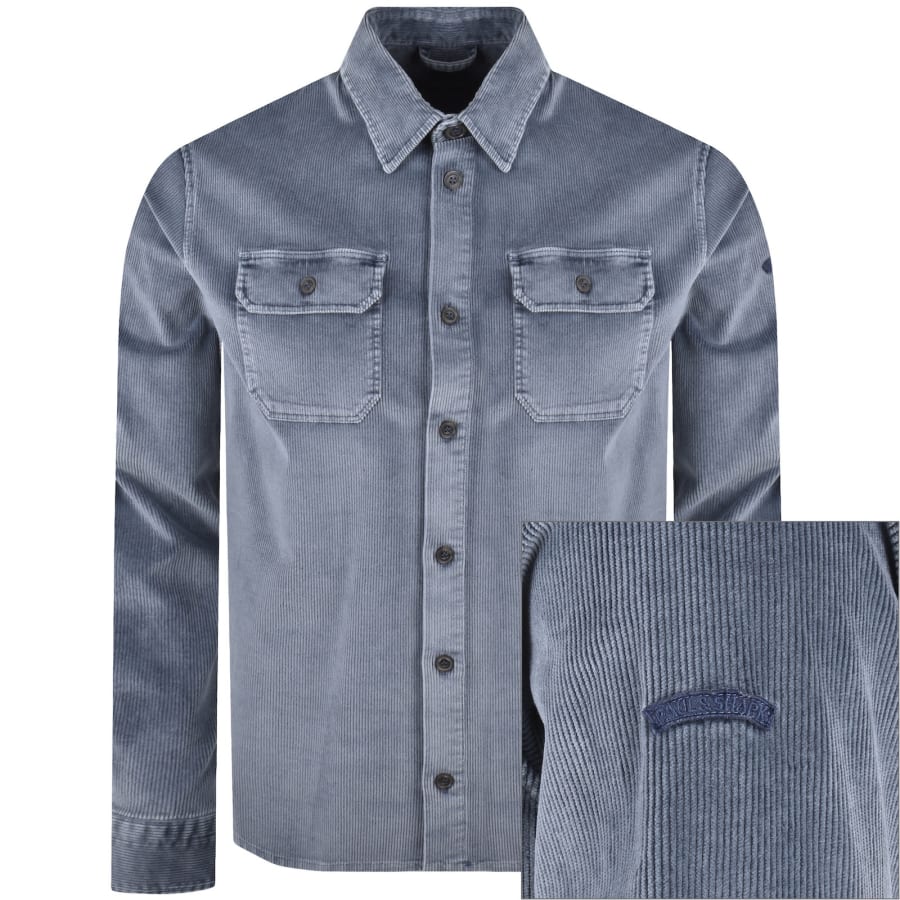 Image number 1 for Paul And Shark Corduroy Overshirt Blue