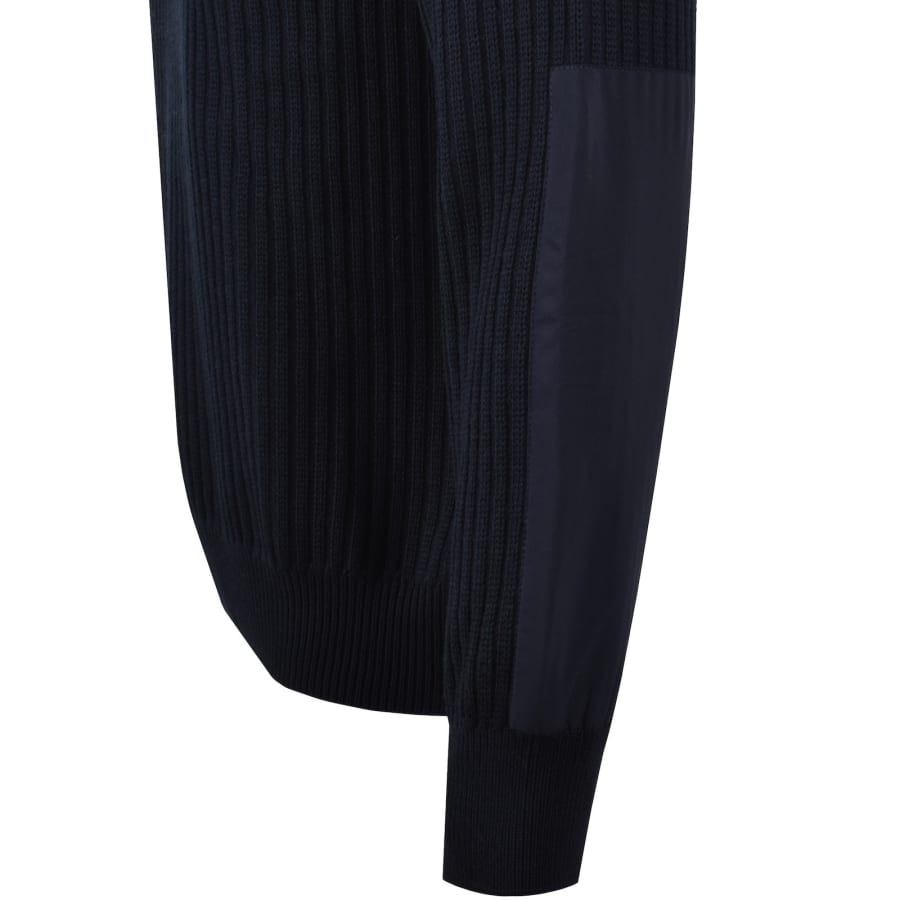 Image number 4 for Paul And Shark Quarter Zip Hybrid Jumper Navy