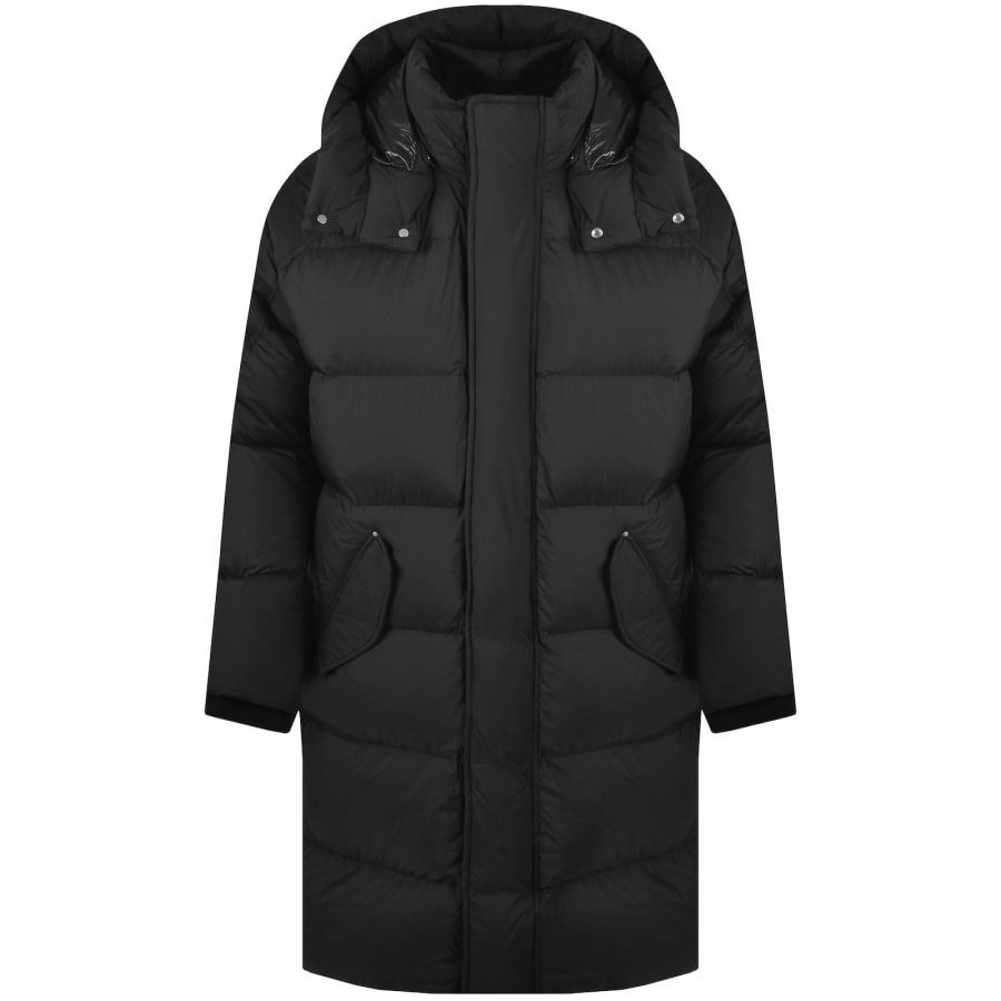 Image number 2 for Moose Knuckles Everest Long Puffer Jacket Black