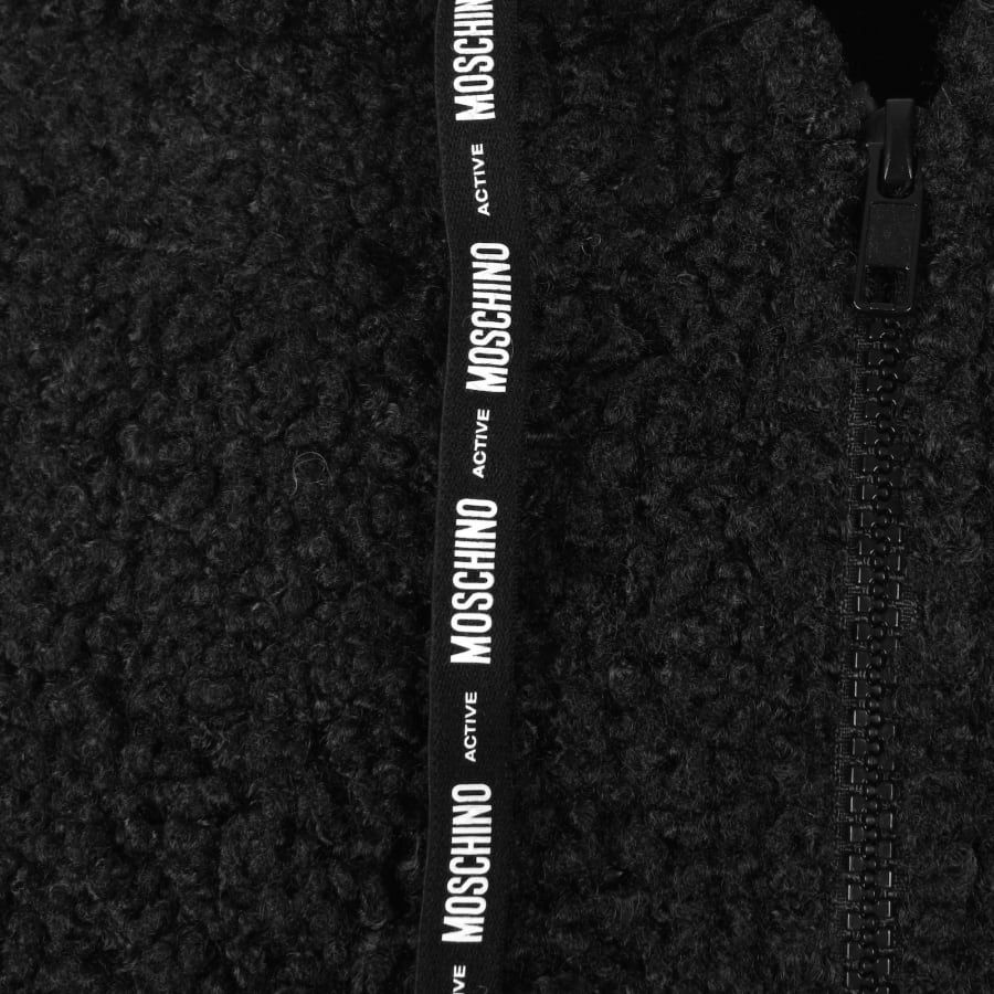 Image number 3 for Moschino Active Logo Hoodie Black
