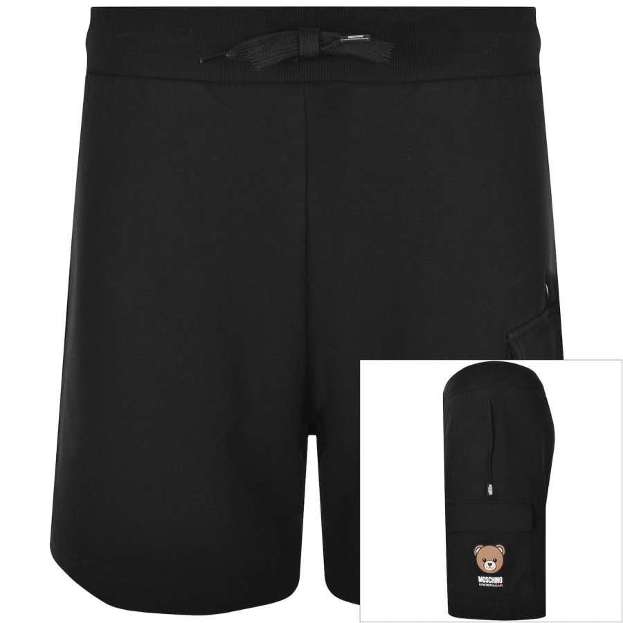 Image number 1 for Moschino Active Jersey Shorts Black