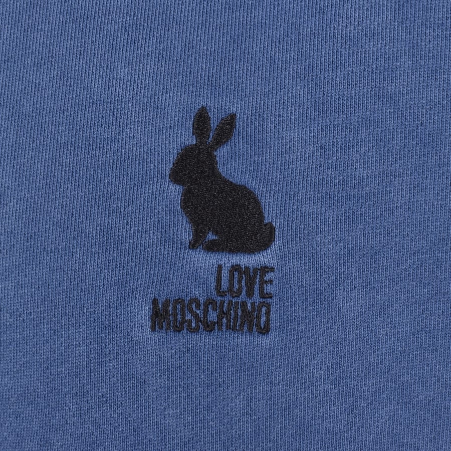 Image number 3 for Moschino Logo Hoodie Blue