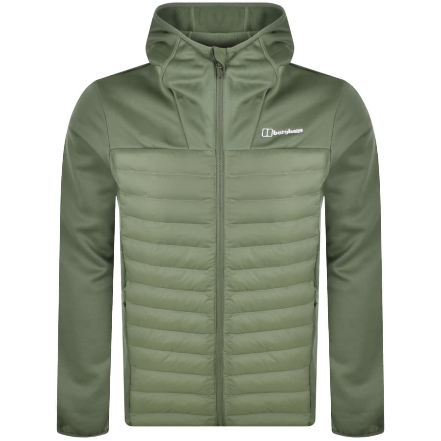 Image number 1 for Berghaus Vaskye Hooded Hybrid Jacket Green