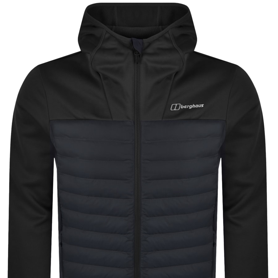 Image number 2 for Berghaus Vaskye Hooded Hybrid Jacket Black