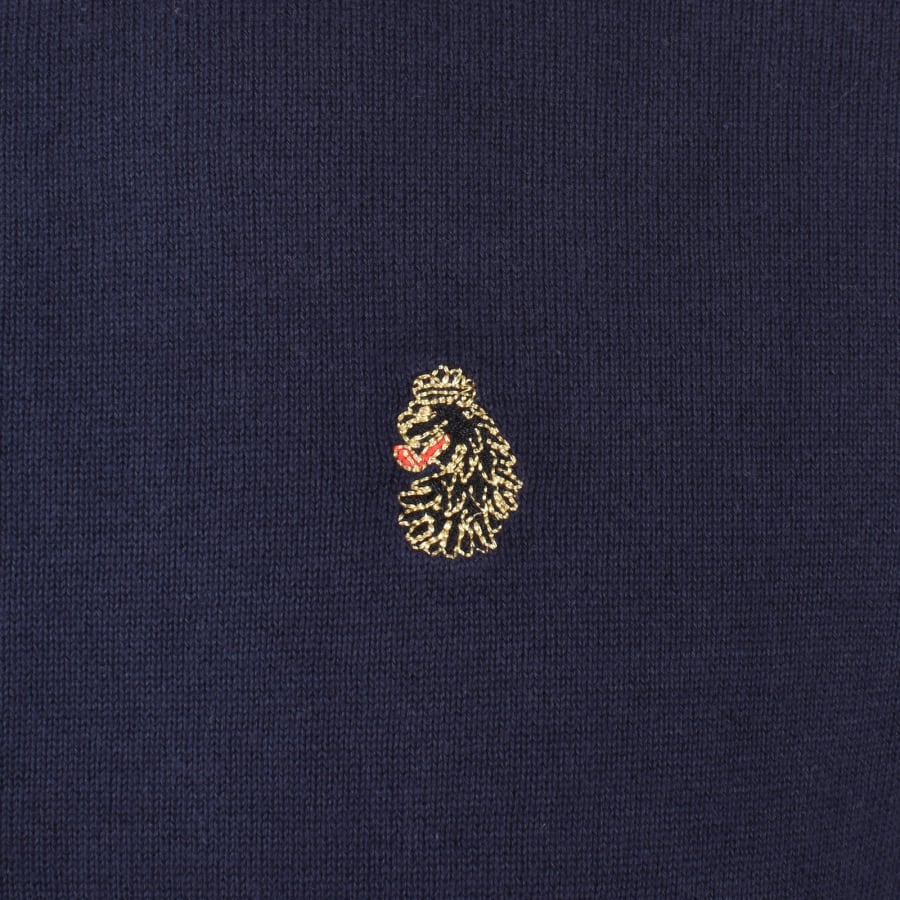 Image number 3 for Luke 1977 Gerard 3 Knit Jumper Navy