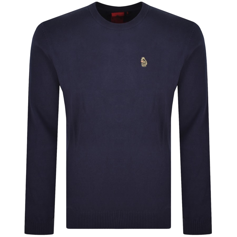 Image number 1 for Luke 1977 Gerard 3 Knit Jumper Navy