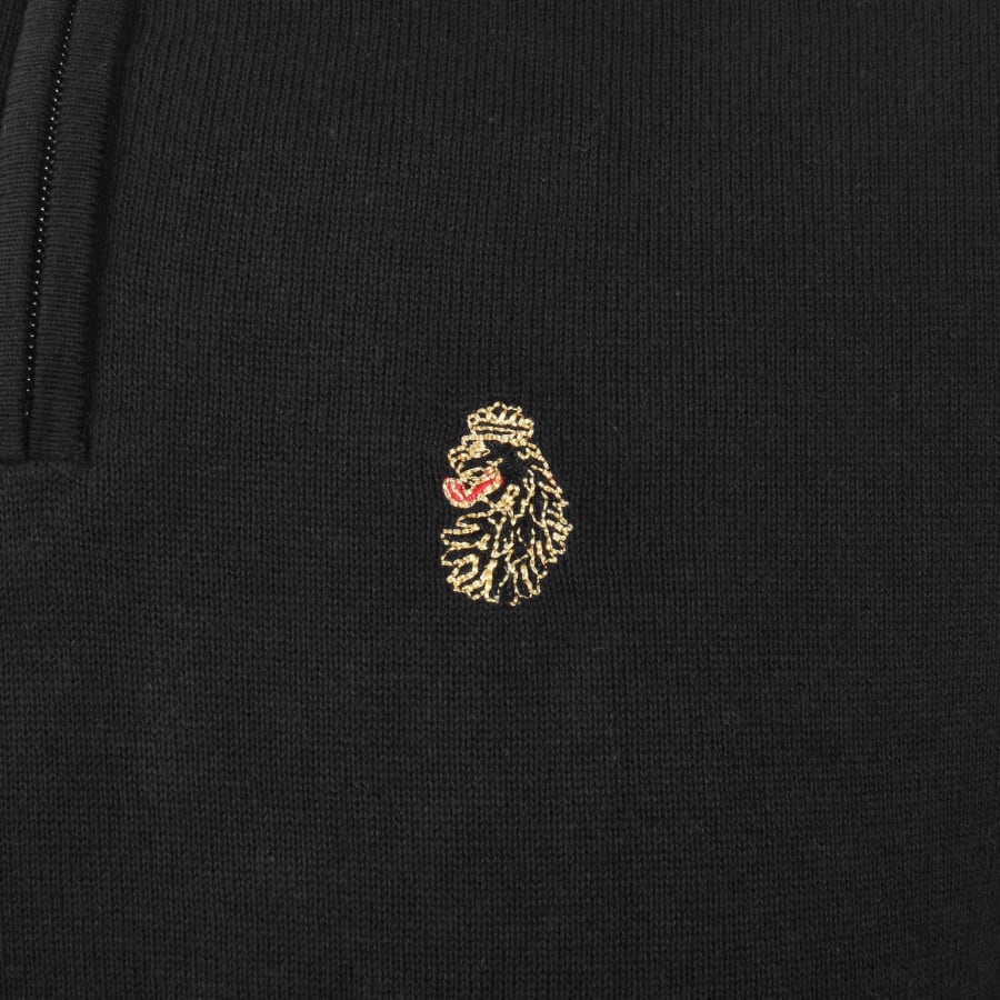 Image number 3 for Luke 1977 Pretender Quarter Zip Jumper Black